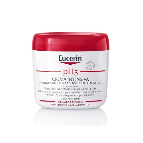 Imagen 1 de 1 de  Crema hidratante, restauradora, suavizante, regeneradora para cuerpo Eucerin pH5 Crema Intensiva en pote de 450mL/457g