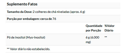 Myo-inositol Pó Protocol 454 G Puro Importado