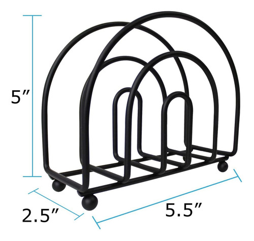 U Chef Servilletero Para Mesa Y Comedor De Cocina De Metal Color Negro