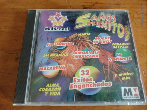 5 Años De Éxitos Cd Multi Anal 32 Exitos Enganchado