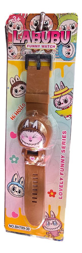Set De Reloj Labubu Juguete X1 Oferta Blister Marrón