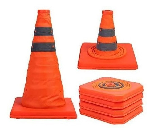 Conos De Seguridad Vial Plegables, Reflectivos - 40 Cm.