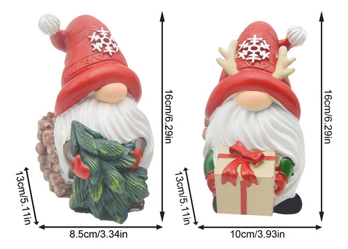 Decoraciones Navideñas De Gnomo Estatua De Gnomo 2x Figura D