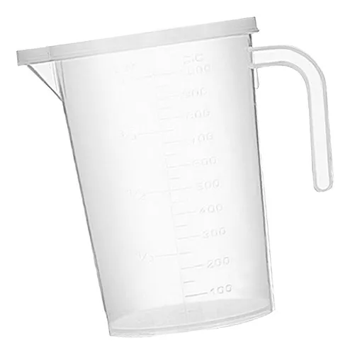 Vaso medidor de plástico de 1000 ml con escala para cocina