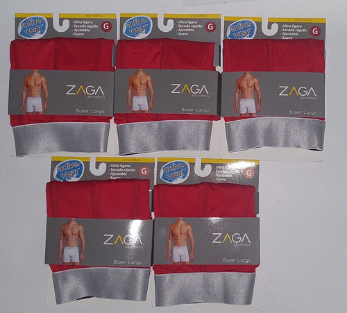 Boxer Zaga Largo Microfibra Paquete 5pzs | Envío gratis