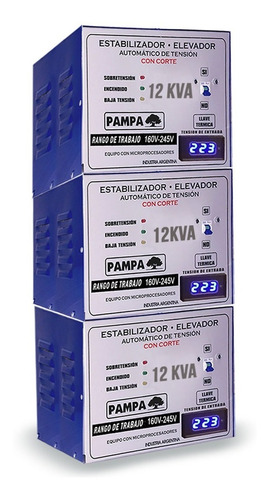 Elevador Tension Automático Trifasico 36 Kva Pampa 160v