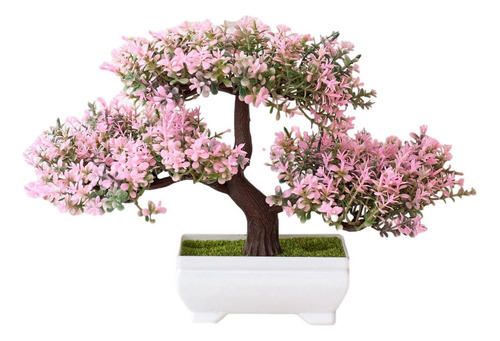 Bonsai De Árvore Artificial Em Vaso, Enfeite De Mesa