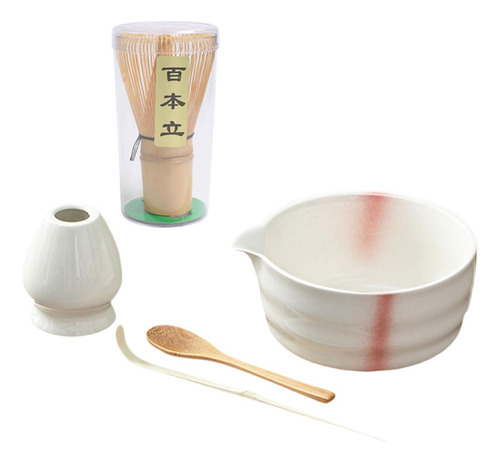 Matcha Set Ceremonía De Té Arte Utensilios Matcha Rojo