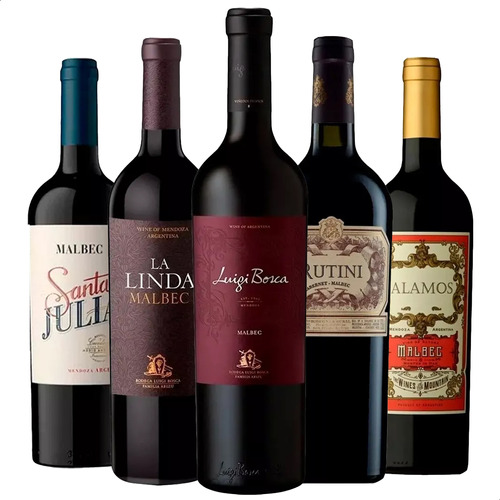 Combo Vinos Premium Rutini Luigi Bosca Alamos La Linda