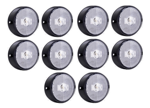 10 Lanterna Frontal Carreta Nova Randon Bivolt Led Cristal