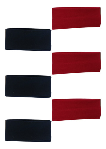 Banda Para Cabello Fanelle Colores Rojo Y Azul Con 6 Piezas