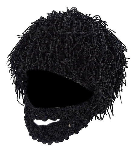 A Gorro Tejido Con Barba Para Niños, Máscara De Esquí