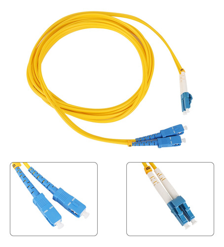 Imagen 3 de 10 de Cable De Conexión Óptica Fiber Jumper Sc Lc De 9,8 Pies De P