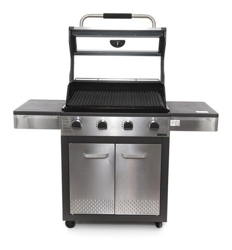 Parrilla A Gas Bram Metal 4 Quemadores Tapa Visor 2 Mesadas