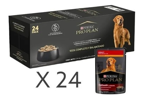 Pro Plan Alimento Humedo 24 Pz Adulto Pouch Pollo En Salsa 