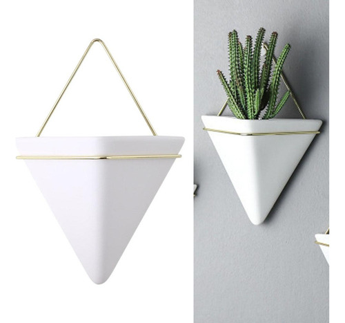 L 3 Macetas De Pared Triangulares, Macetas Geométricas