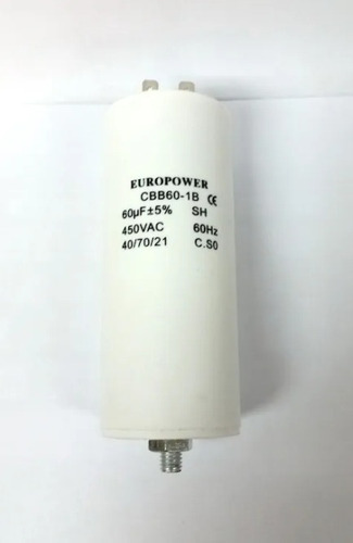 Imagen 3 de 3 de Capacitores De Marcha Para Aires 60 Uf Marca Europower