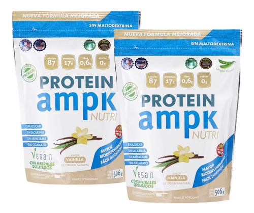 Ampk Protein - Nueva Presentación Proteína Vegana (pack X 2)