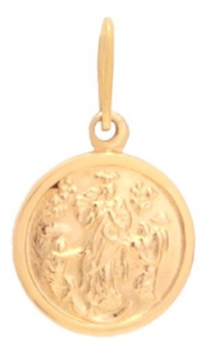 Imagem 1 de 1 de Pingente Medalha Nossa Senhora Em Ouro 18k