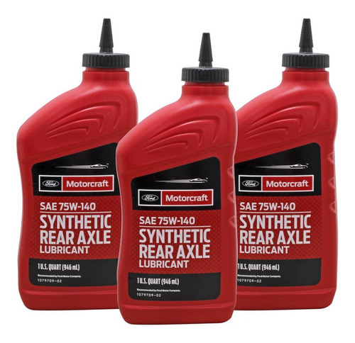 Kit 3 Aceite Trans Std Synthetic Rear Axle Lubricant 75w140