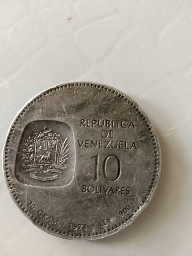 Moneda 10 Bolívares De Plata Año 1973