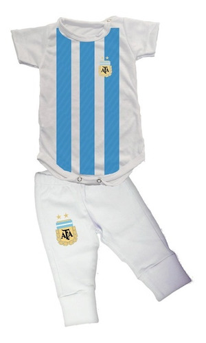 Body Bebe + Pantalon Afa Seleccion Argentina 2022 Futbol