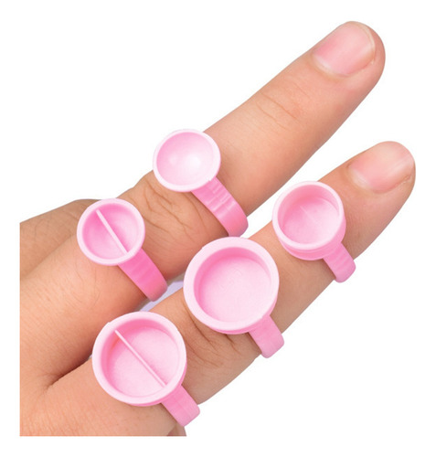 Anillo Para Pegamento Pestañas Soporte Ajustable Set F
