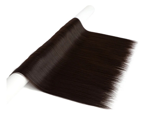 Extensiones De Cabello Con Clip, 7 Piezas, Cabeza Completa, Marrón Oscuro