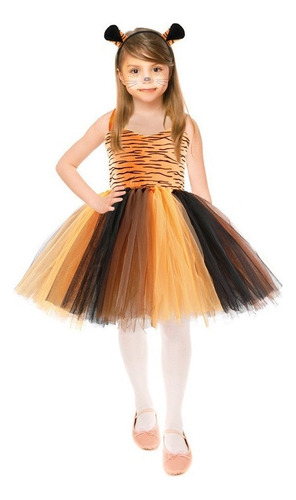 Animal World - Vestido Para Niños Con Diseño De Vaca Y Tigre .