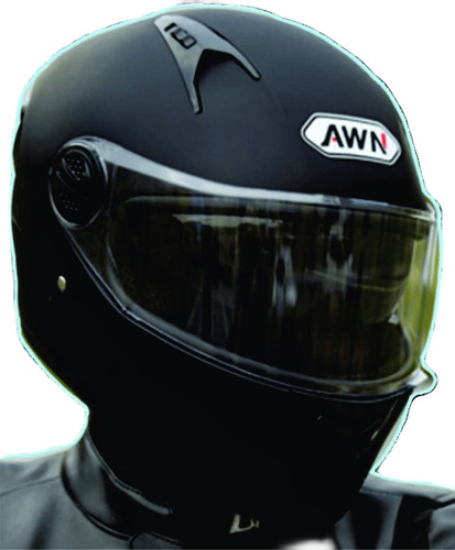 Casco Para Moto Awn Abatible Negro Certificación Dot/ccc 