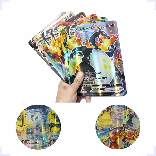 Kit Cartas Raras 6 Cartas Pokemon Charizard Vmax V Gx - R$ 49