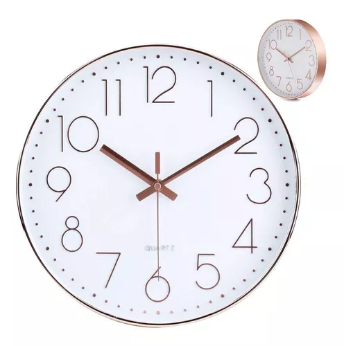 Reloj De Pared 3d Moderno Mute Para Dormitorio Y Salón 30cm
