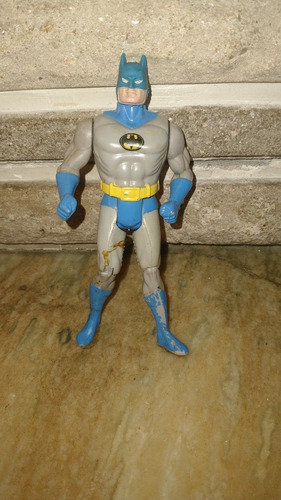 Antiguo Muñeco Batman Original Celeste Y Gris