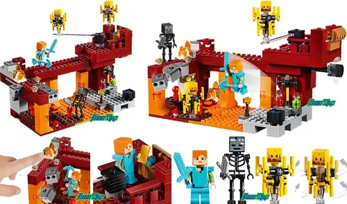 Minecraft El Puente De Blaze Bridge Lego Alex Figura Wither