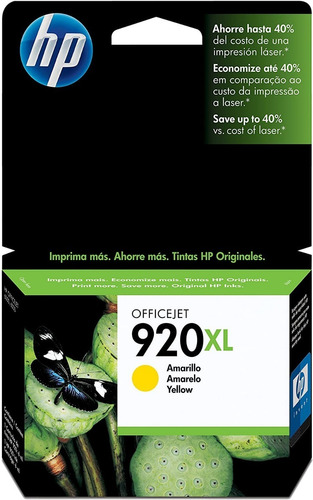 Cartucho Hp 920xl Original Amarillo 7,5 Ml (cd974al)