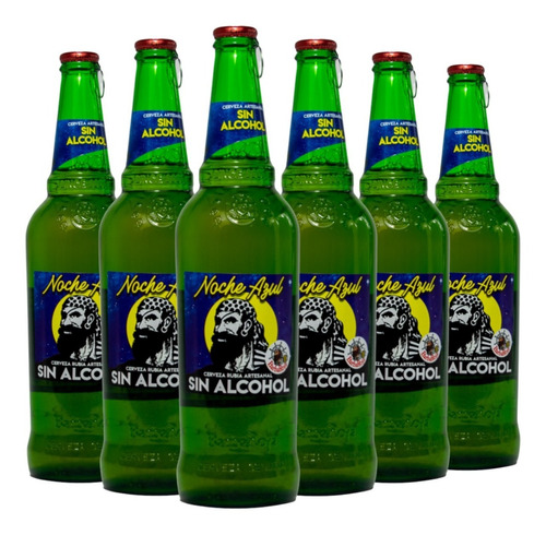 Imagen 1 de 10 de Cerveza Barba Roja Noche Azul Sin Alcohol 625ml. Pack X 6