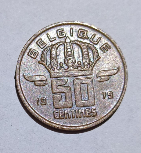 Moneda Bélgica 50 Céntimos De Franco
