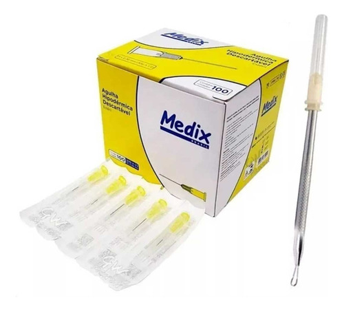 Kit Extrator Com Suporte Agulha E Caixa Agulha 30g 1/2 100un