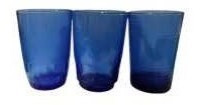 Vaso De Azul De Vidrio Mayor Y Detal 