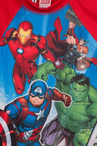 Remera Uv Ni os Disney Marvel Original Capitan America Hulk