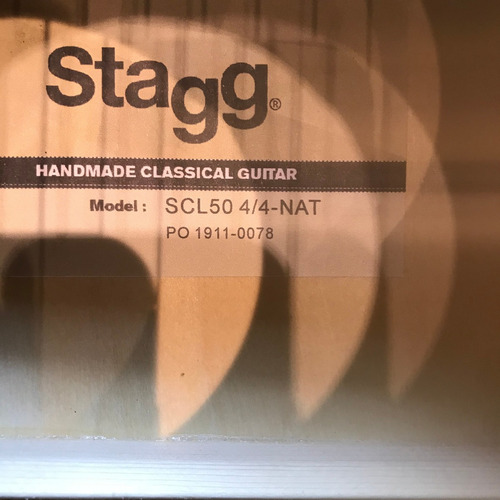 Guitarra criolla clásica Stagg SCL50 para diestros natural brillante