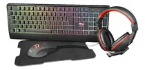 Comprar Combo Gamer Trust Ziva 4 En 1 Auricular Teclado Mouse Pad C Color Del Teclado Negro Color Del Mouse Negro