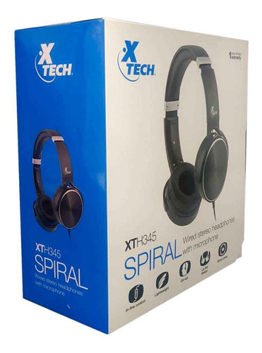 Auricular Xtech Spiral Xth-345 Diadema Microfono Volumen Reg