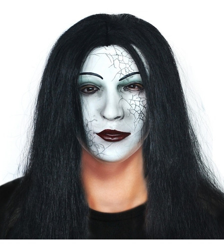 Mascara Latex Mujer Porcelana Halloween Kiss Metal Premium Color Blanco Edad máxima recomendada 99 años Mujer de Porcelana