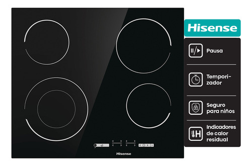 Anafe Vitrocerámica Empotrable Hisense E6432c Panel Táctil