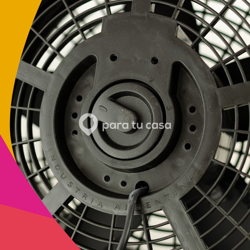 Ventilador de pared y de piso Indelplas IV20 turbo negro con 5 palas de plástico, 20" de diámetro 220 V