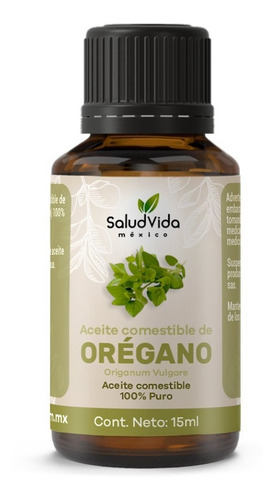 Imagen 1 de 3 de Aceite Esencial De Orégano Ingerible 15ml
