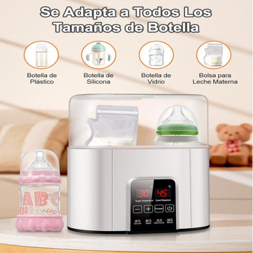 Calentador Rápido De Biberones Adaptable A 2 Botellas