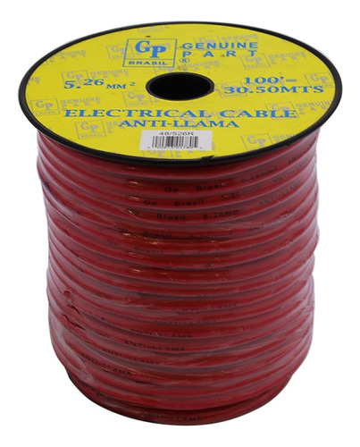 Cable Instalacion 5.26mm Rojo Rollo 30 Metros