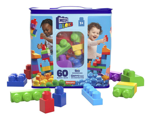 Mega Bloks Juguete Clásica Bolsa De Construcción 60 Piezas